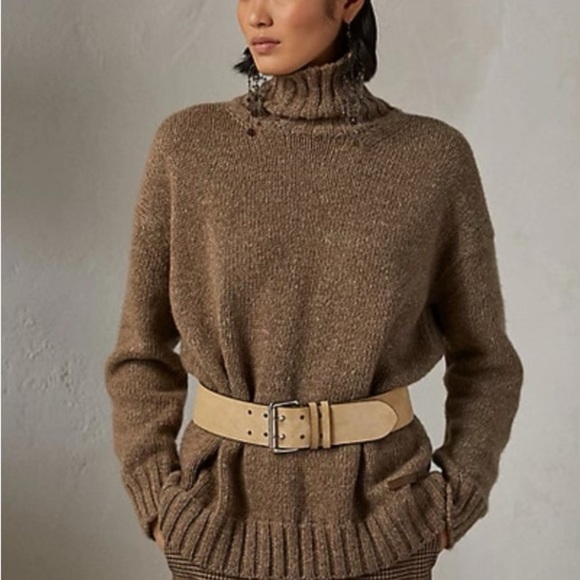 RALPH LAUREN CASHMERE TURTLENECK SWEATER - Picture 1 of 5